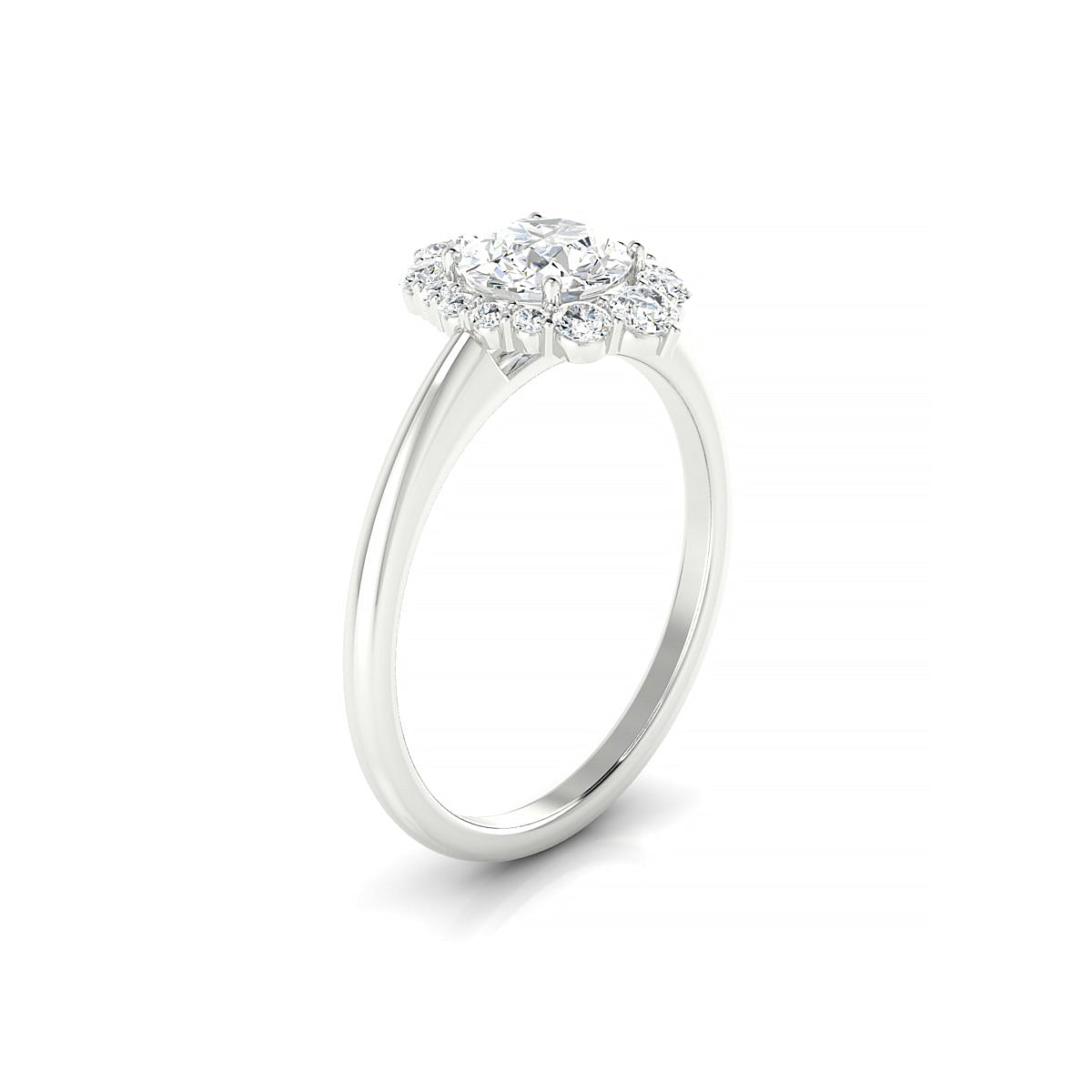 Romance | 18k White Gold 5.7 mm Round Diamond Ring
