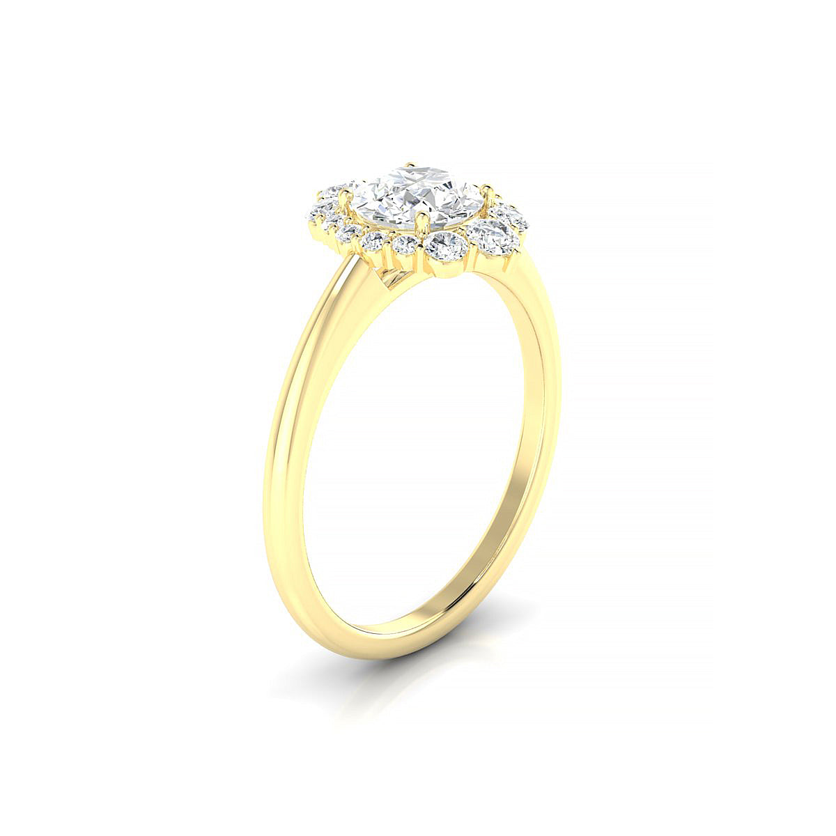 Romance | 18k Yellow Gold 5.7 mm Round Diamond Ring