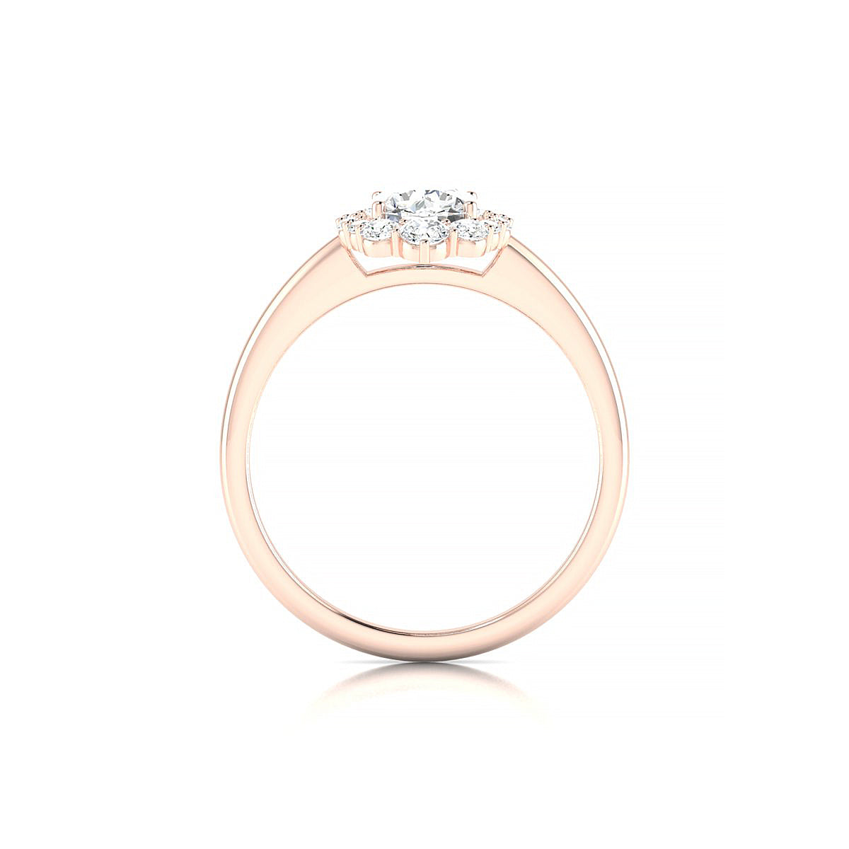 Romance | 18k Rose Gold 5.7 mm Round Diamond Ring