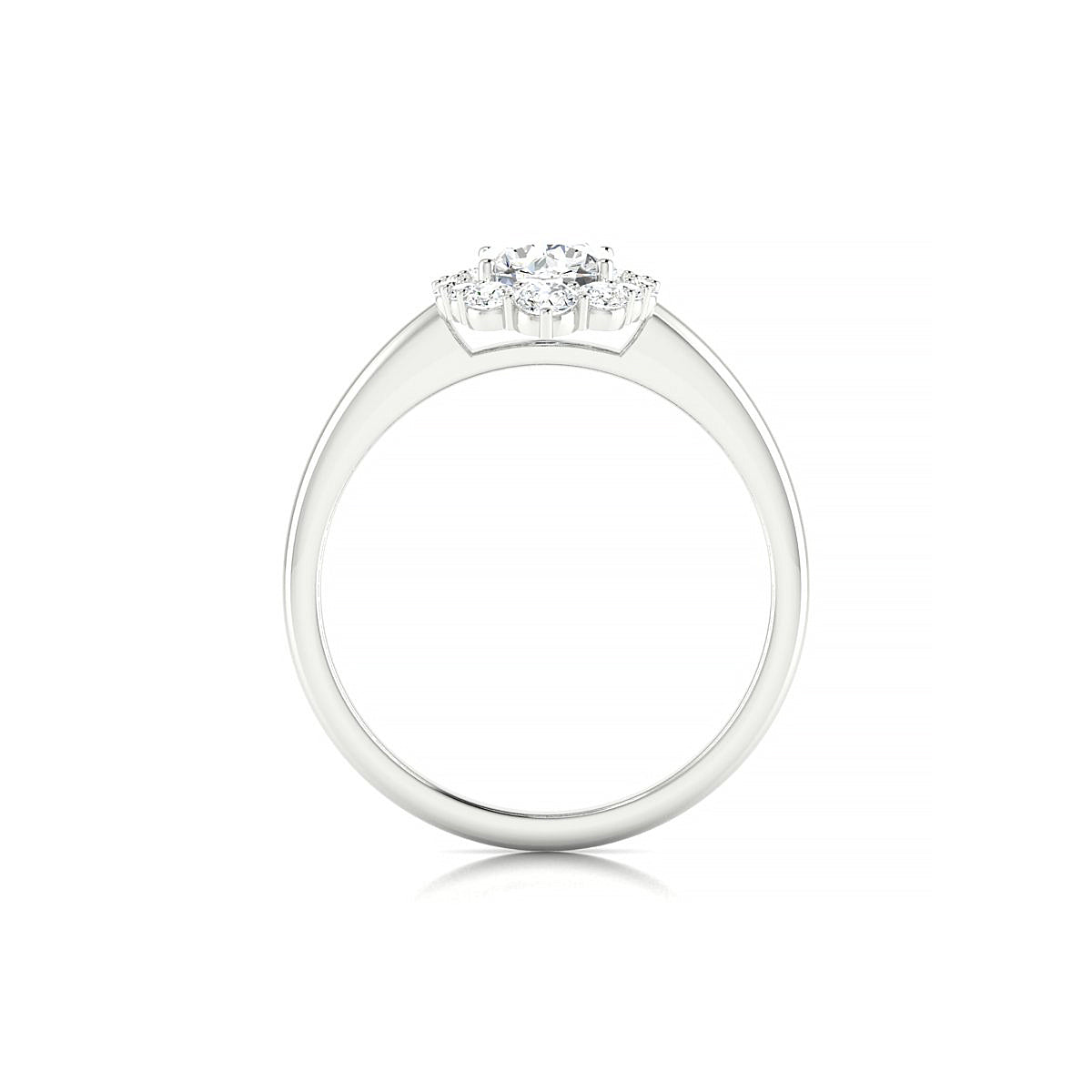 Romance | 18k White Gold 5.7 mm Round Diamond Ring