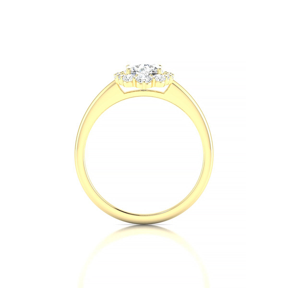 Romance | 18k Yellow Gold 5.7 mm Round Diamond Ring