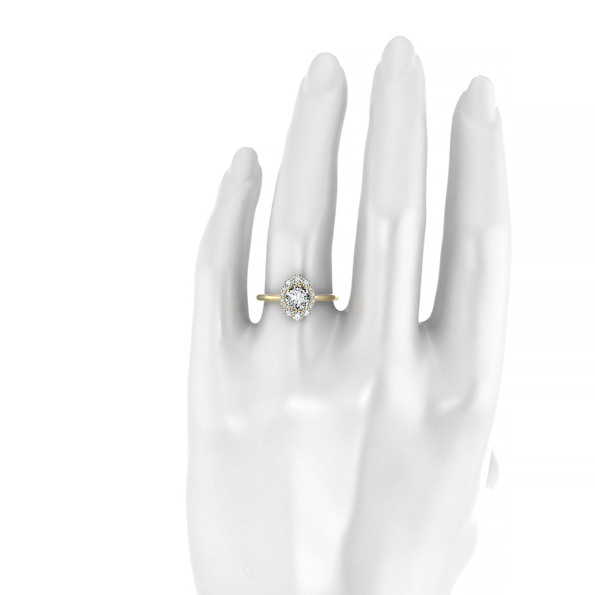 Romance | 18k Yellow Gold 5.7 mm Round Diamond Ring
