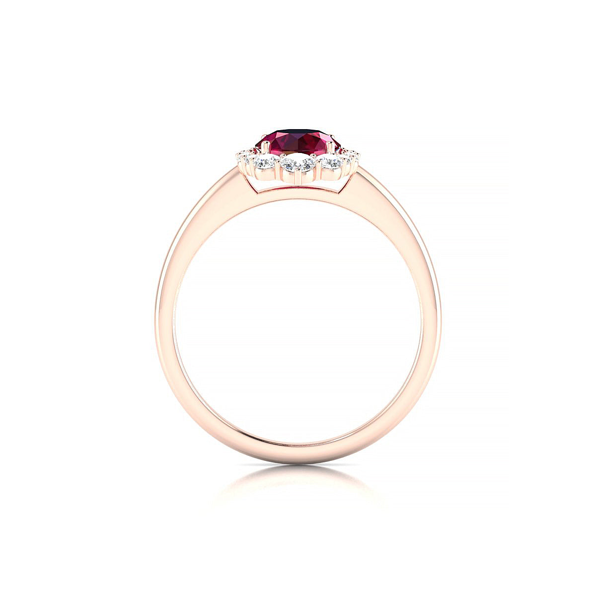 Romance | 18k Rose Gold 6 mm Round Ruby Ring