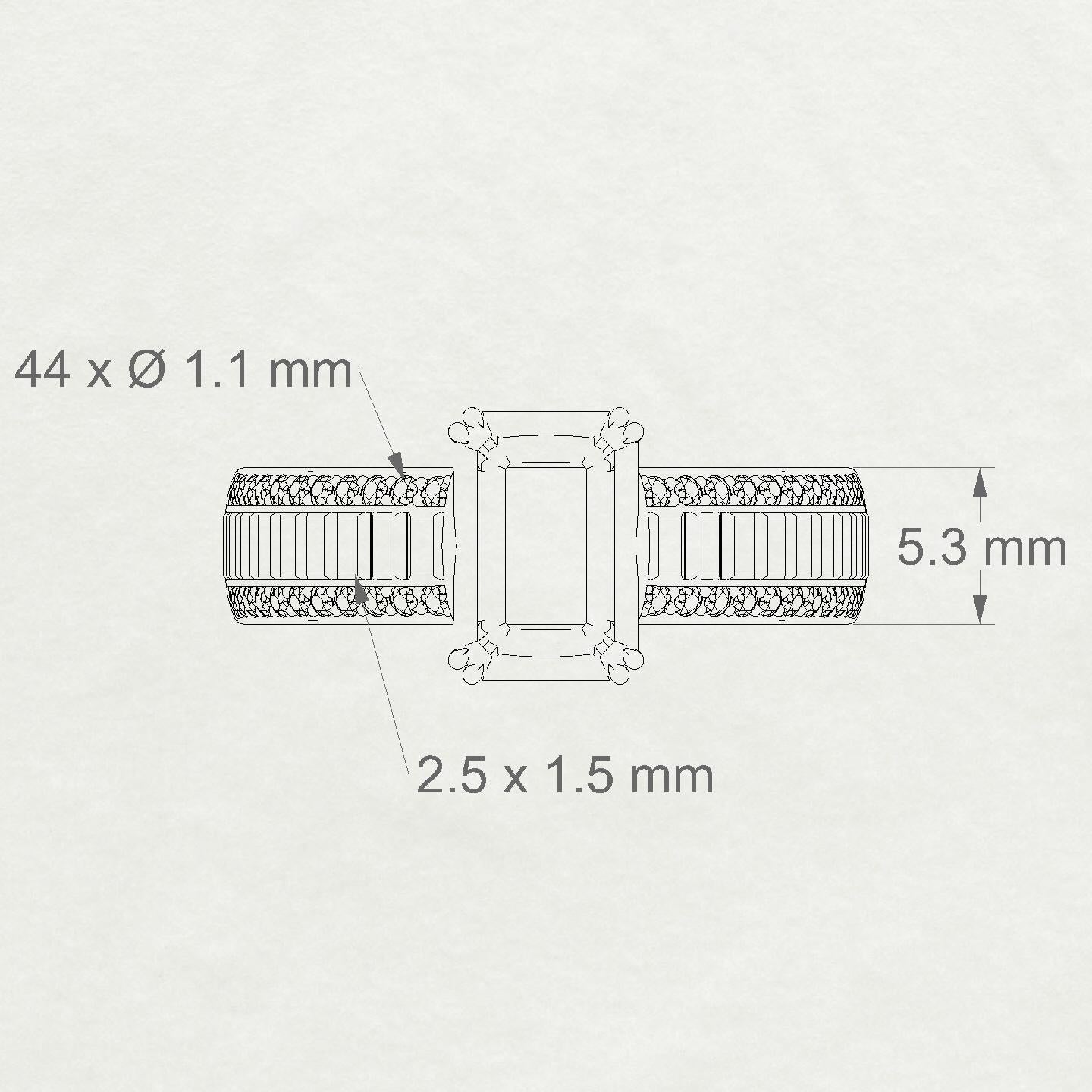 Royal Emerald 2-2.99 ct | 18k Rose Gold Side Stones Ring