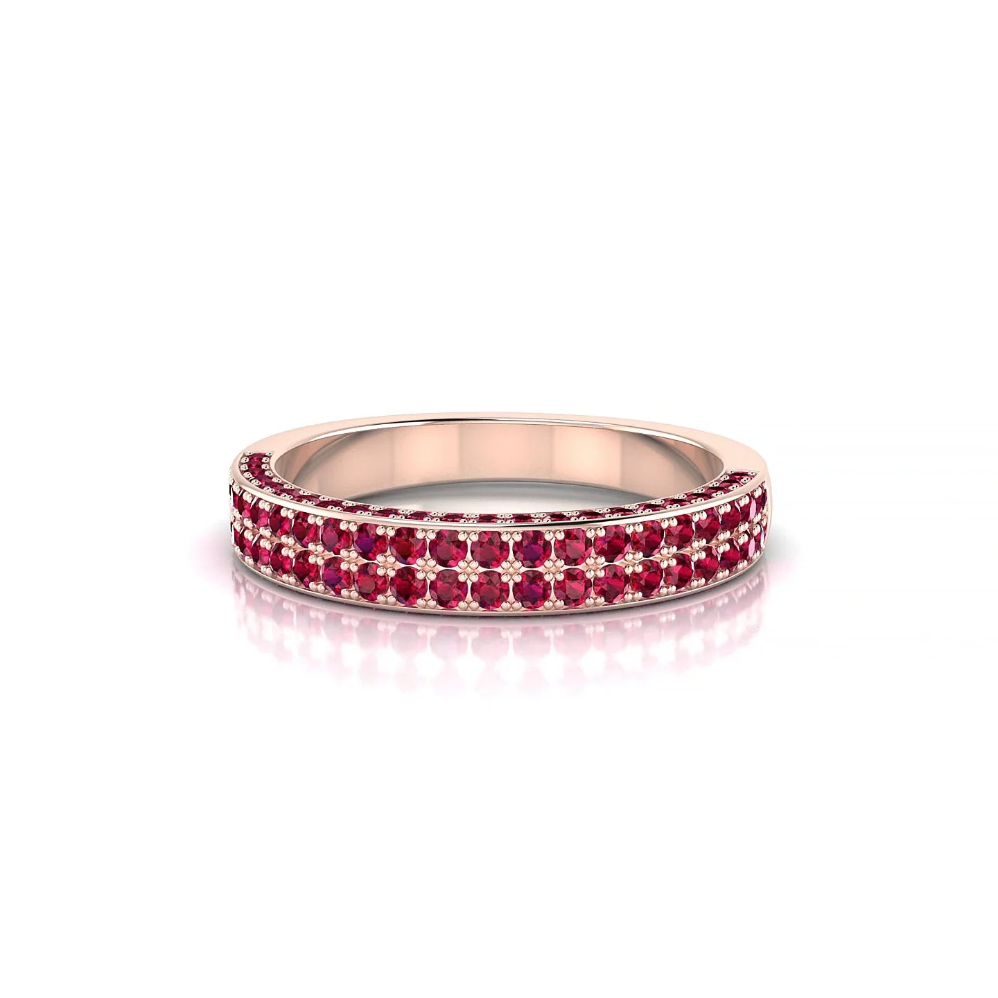 Seraph | 18k Rose Gold 1.3 mm Round Ruby Ring