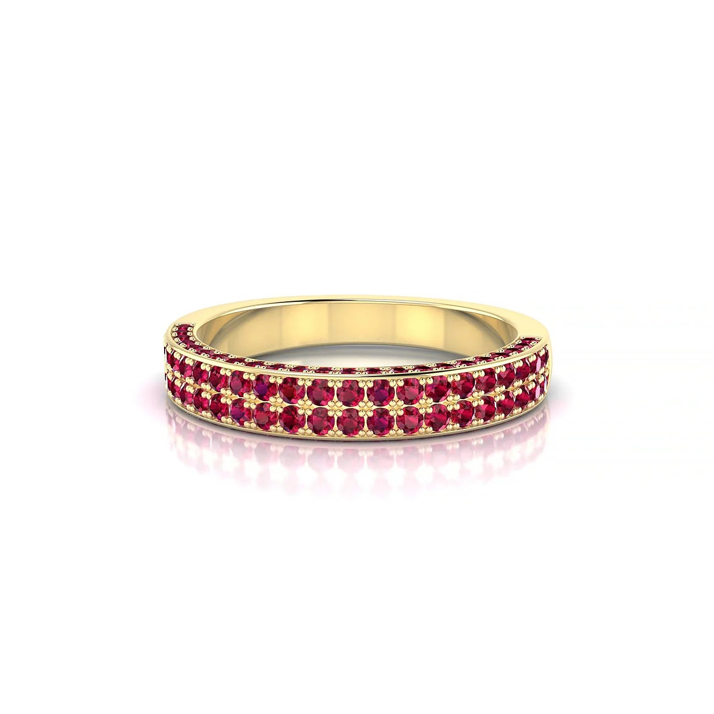 Seraph | 18k Yellow Gold 1.3 mm Round Ruby Ring