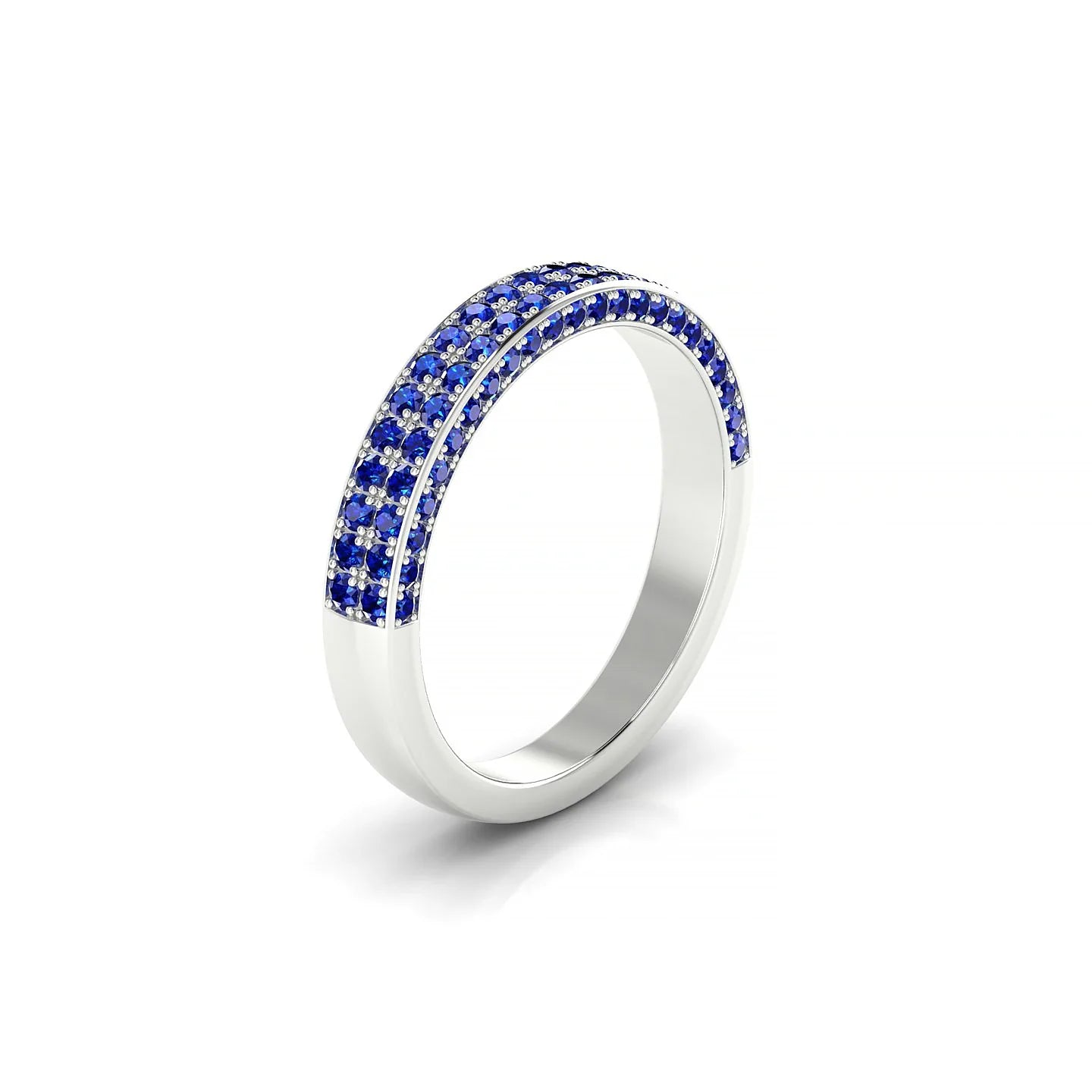 Seraph | 18k White Gold 1.3 mm Round Sapphire Ring