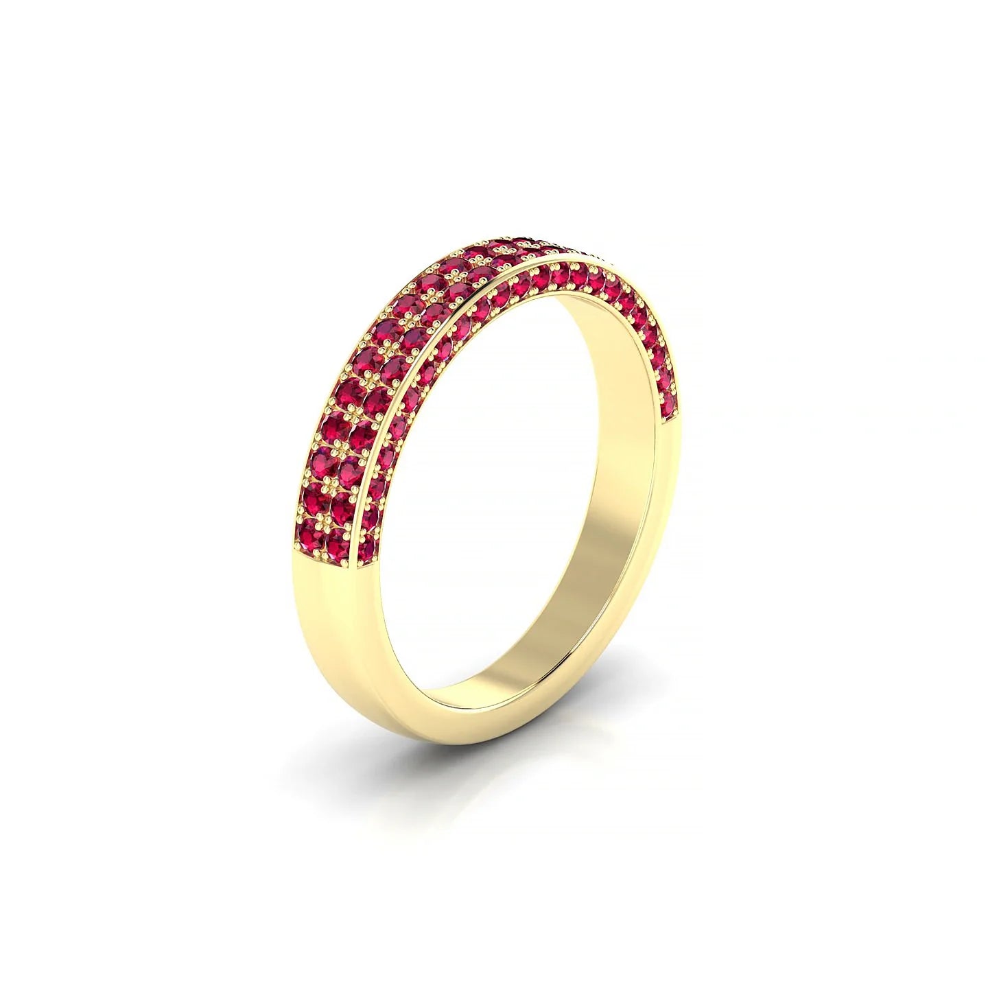 Seraph | 18k Yellow Gold 1.3 mm Round Ruby Ring