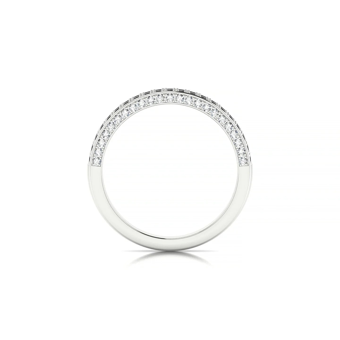 Seraph | 18k White Gold 1.3 mm Round Black Diamond & Diamond Ring