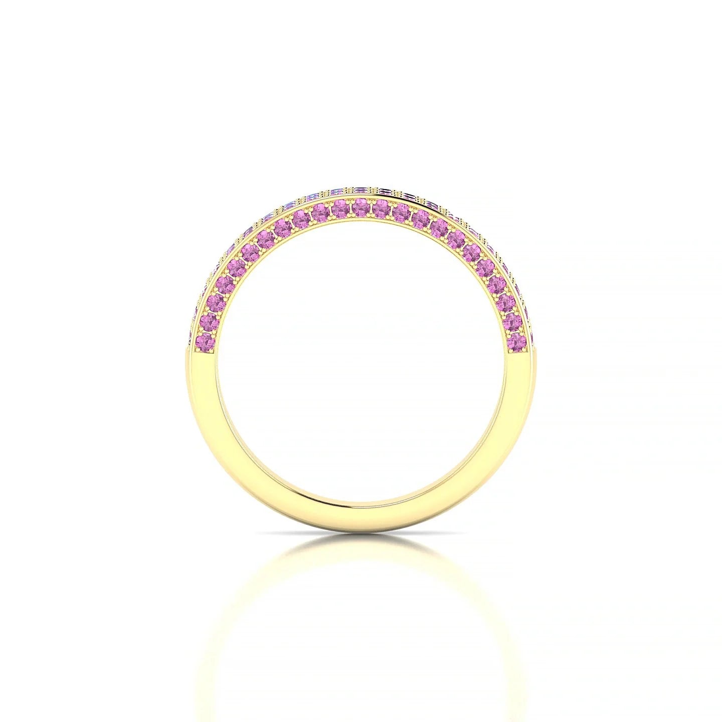 Seraph | 18k Yellow Gold 1.3 mm Round Pink Sapphire Ring