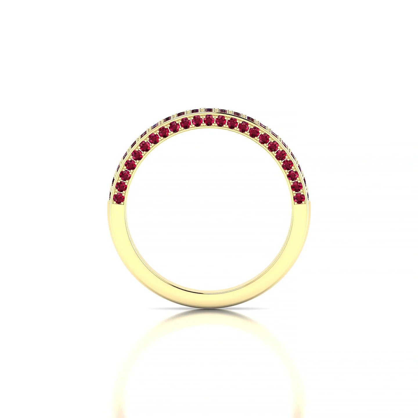 Seraph | 18k Yellow Gold 1.3 mm Round Ruby Ring