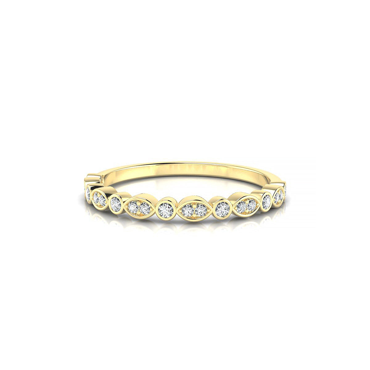 Serenity | 18k Yellow Gold 1.5 mm Round Diamond Ring