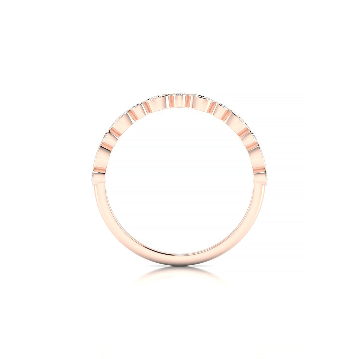 Serenity | 18k Rose Gold 1.5 mm Round Diamond Ring