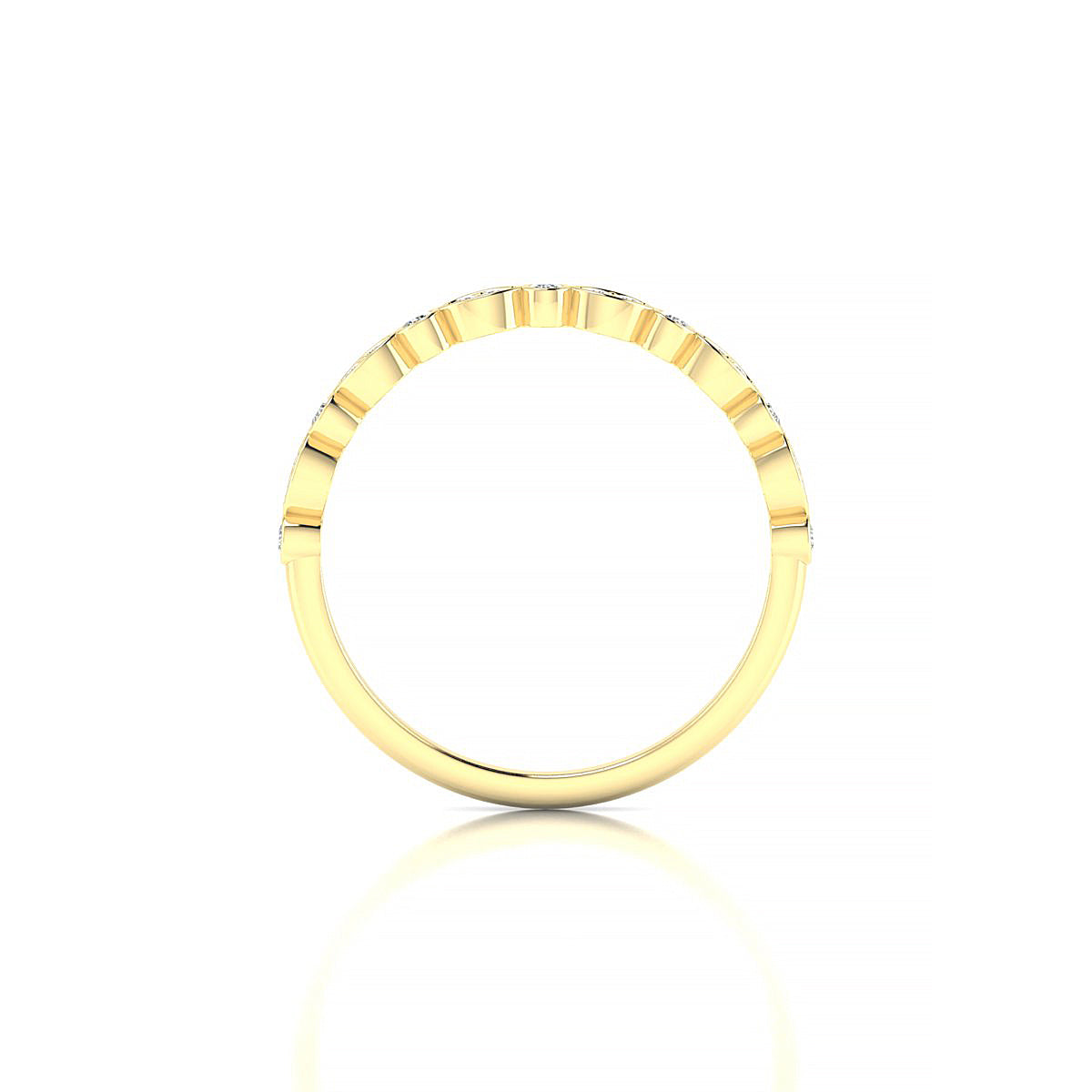 Serenity | 18k Yellow Gold 1.5 mm Round Diamond Ring
