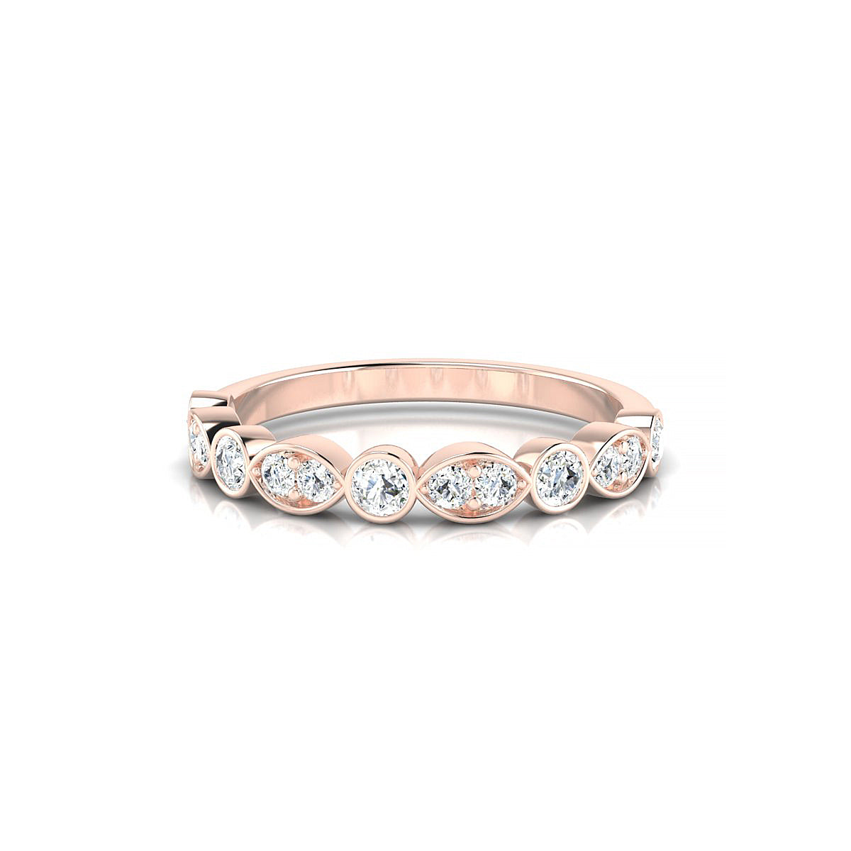 Serenity | 18k Rose Gold 2.5 mm Round Diamond Ring