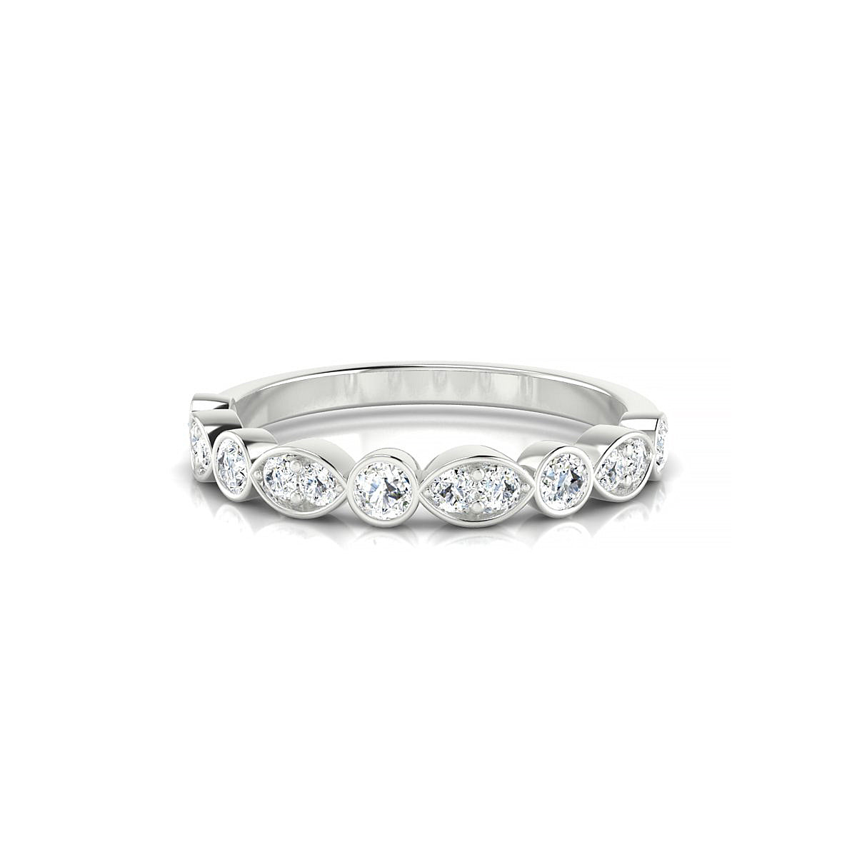 Serenity | 18k White Gold 2.5 mm Round Diamond Ring