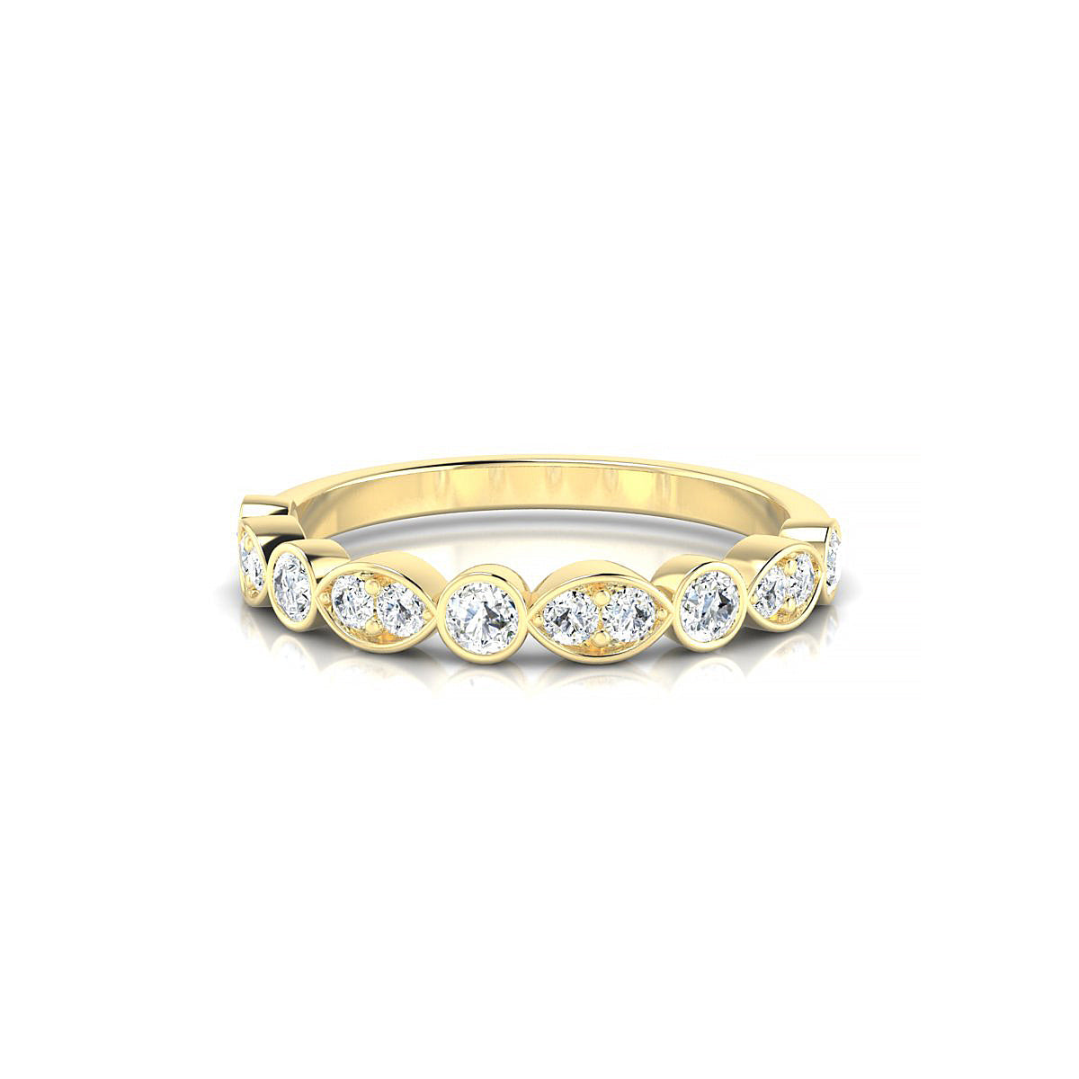 Serenity | 18k Yellow Gold 2.5 mm Round Diamond Ring
