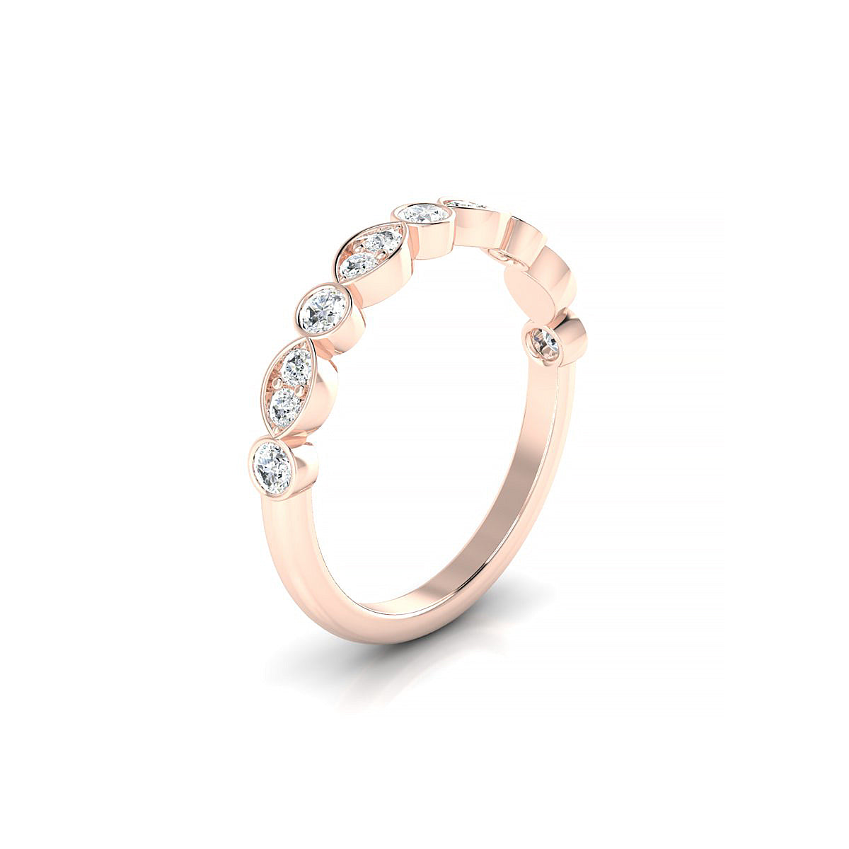 Serenity | 18k Rose Gold 2.5 mm Round Diamond Ring