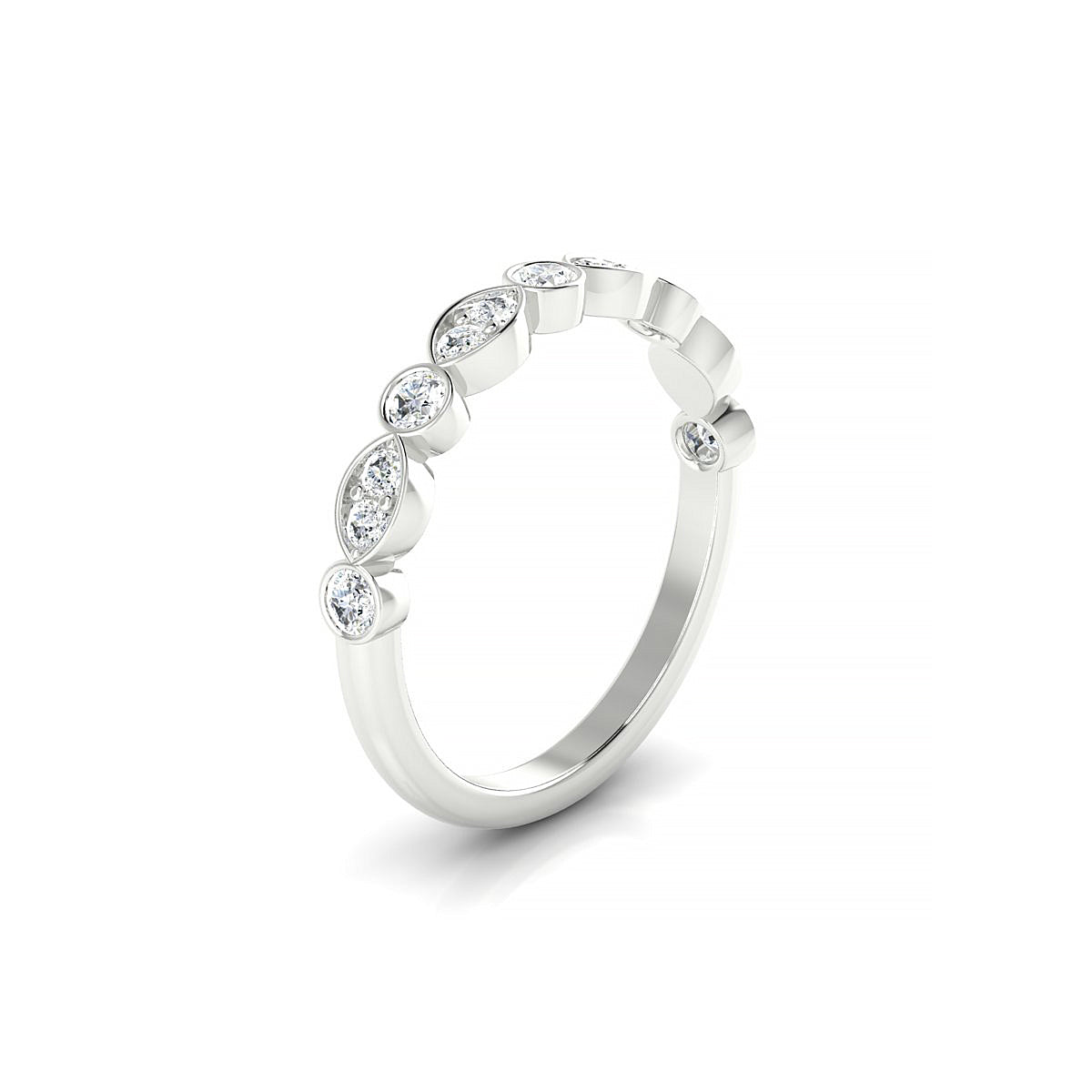 Serenity | 18k White Gold 2.5 mm Round Diamond Ring