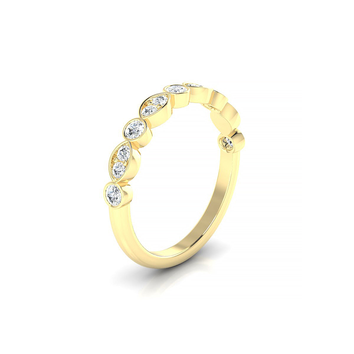 Serenity | 18k Yellow Gold 2.5 mm Round Diamond Ring