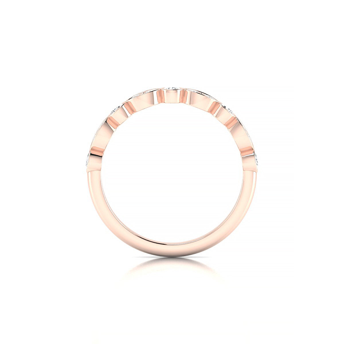 Serenity | 18k Rose Gold 2.5 mm Round Diamond Ring