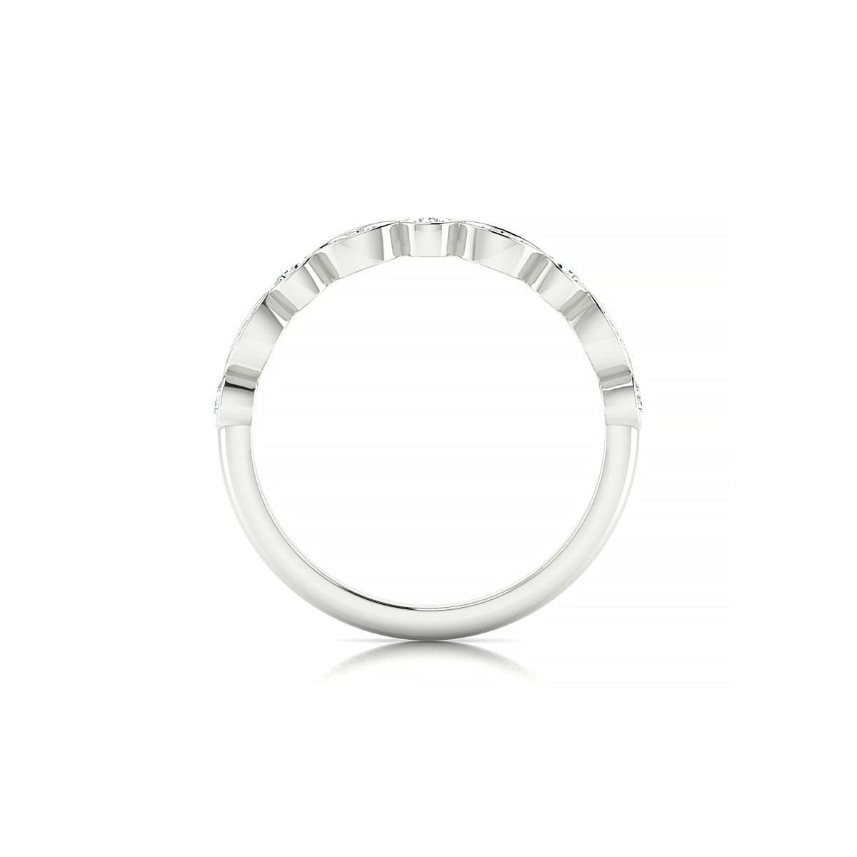 Serenity | 18k White Gold 2.5 mm Round Diamond Ring