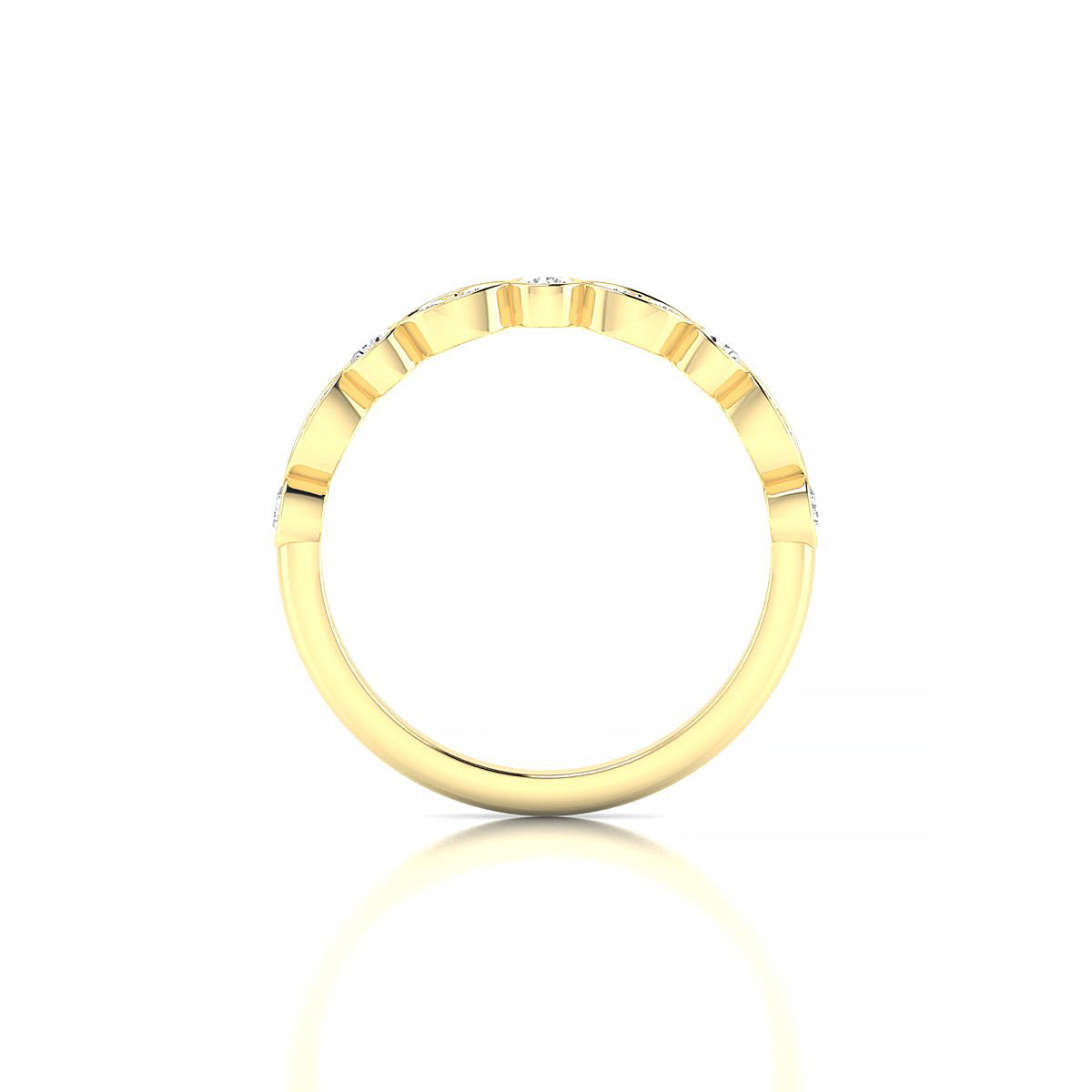 Serenity | 18k Yellow Gold 2.5 mm Round Diamond Ring
