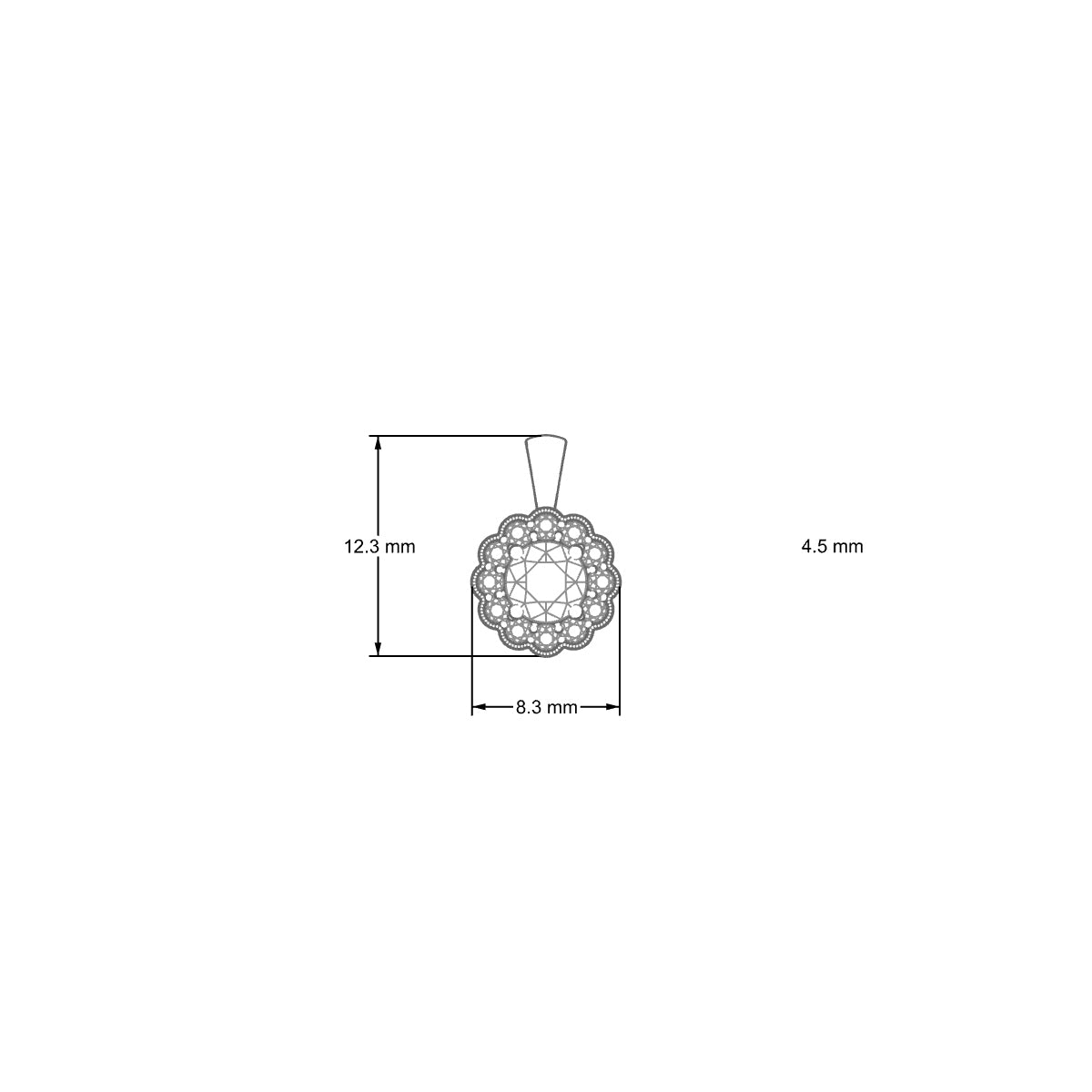 Solace | 18k Rose Gold 4.2 mm Round Diamond Pendant