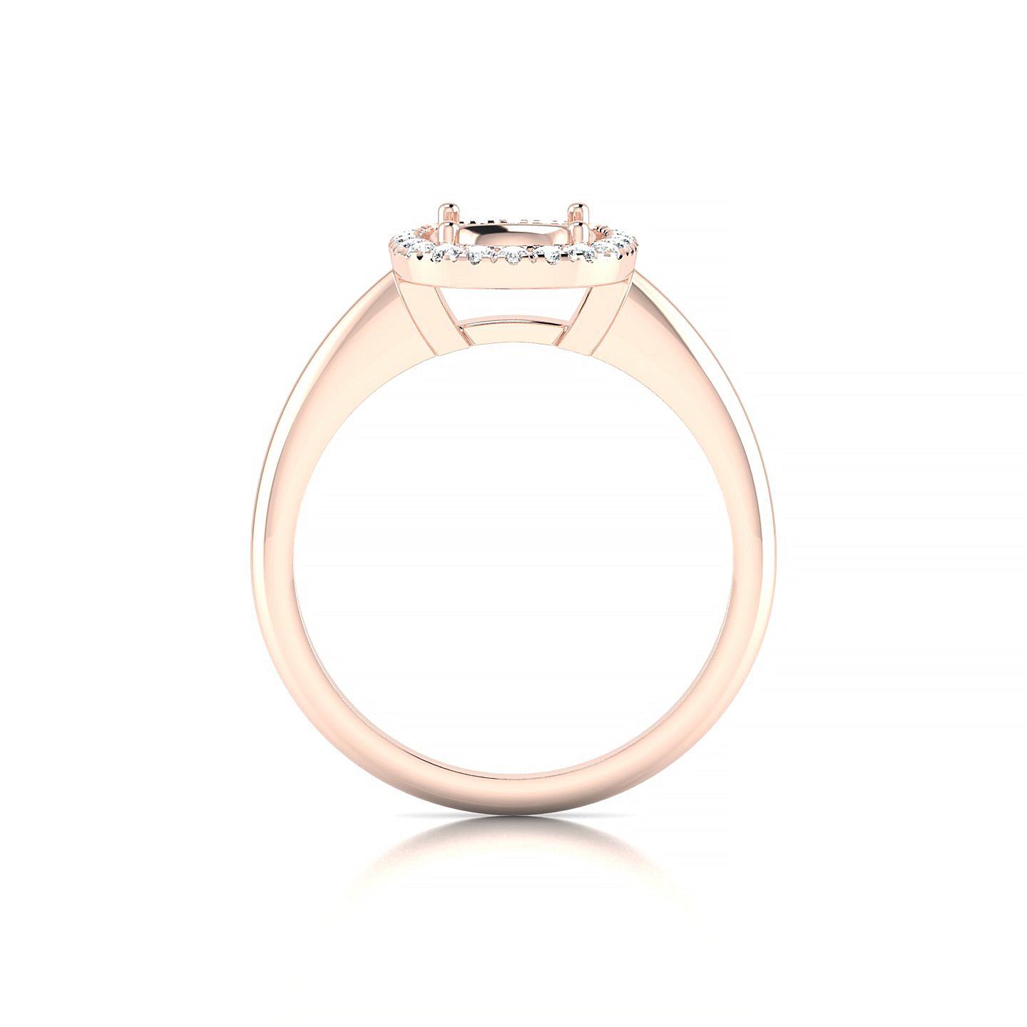 Solar Cushion 2-2.99 ct | 18k Rose Gold Halo Ring