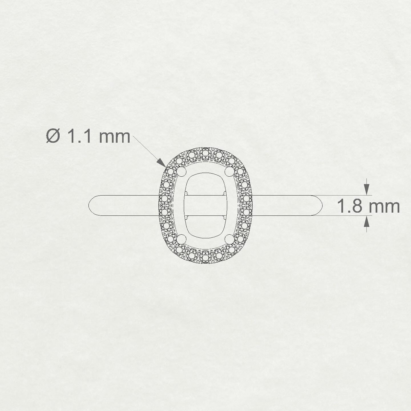 Solar Cushion 1-1.99 ct | 18k White Gold Halo Ring