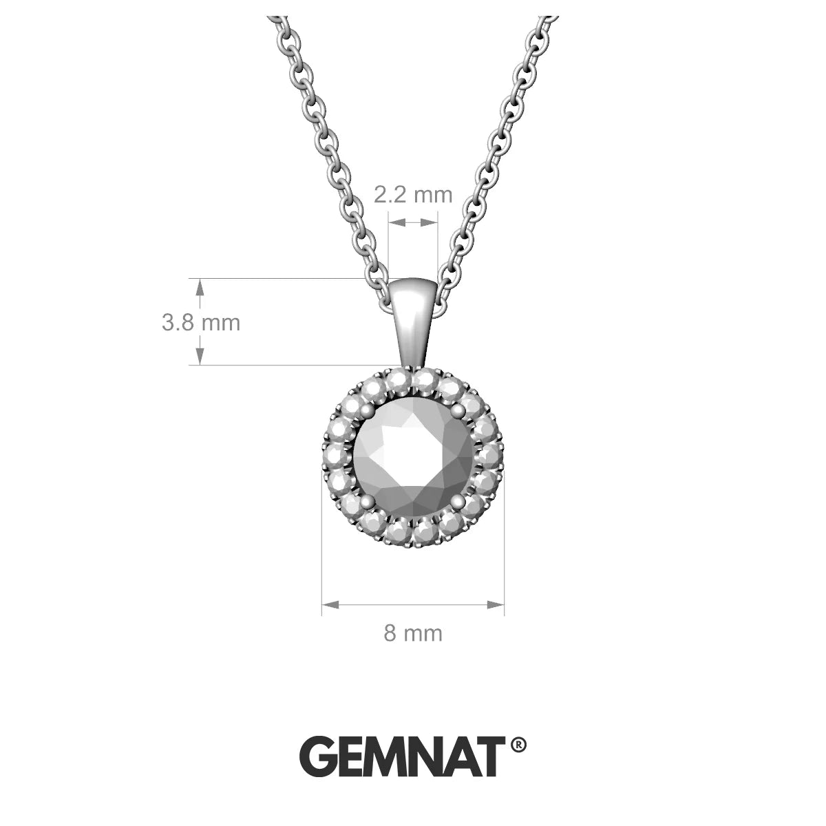 Solar | 18k Yellow Gold 5.2 mm Round Diamond Pendant
