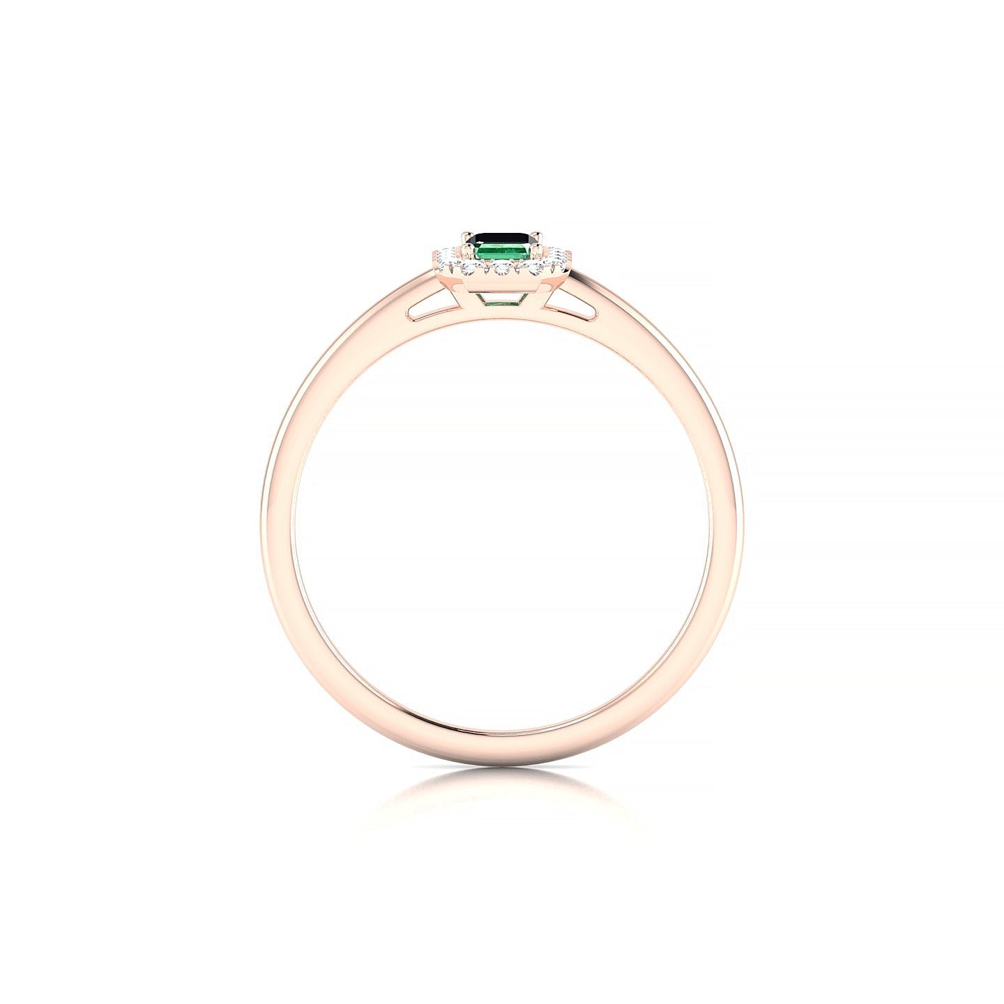 Solar | 18k Rose Gold 5 x 3 mm Emerald Emerald Ring