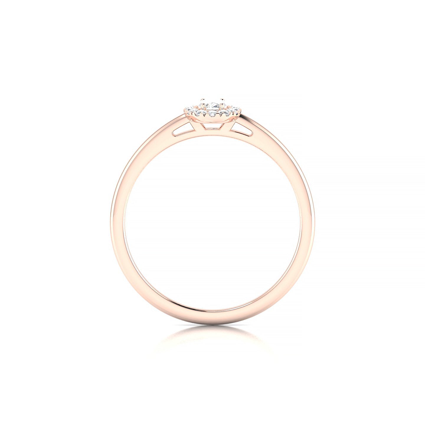 Solar | 18k Rose Gold 5 x 3 mm Oval Diamond Ring