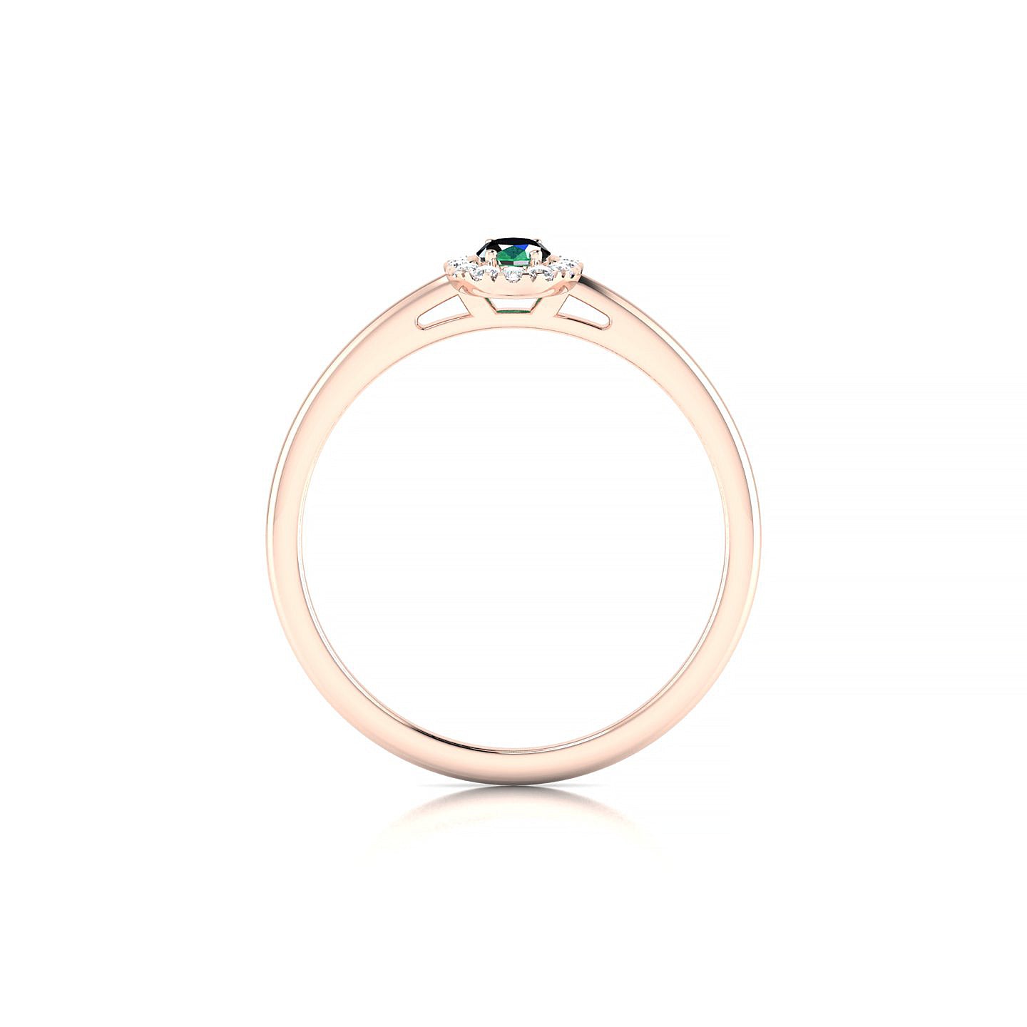 Solar | 18k Rose Gold 5 x 3 mm Oval Emerald Ring