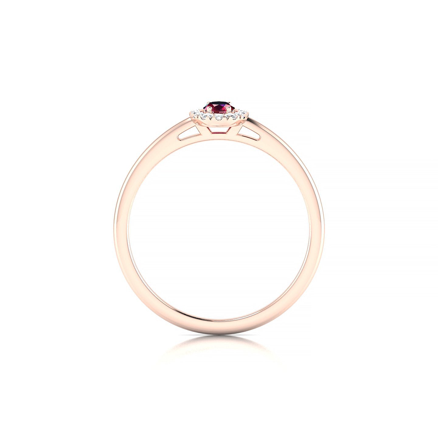 Solar | 18k Rose Gold 5 x 3 mm Oval Ruby Ring