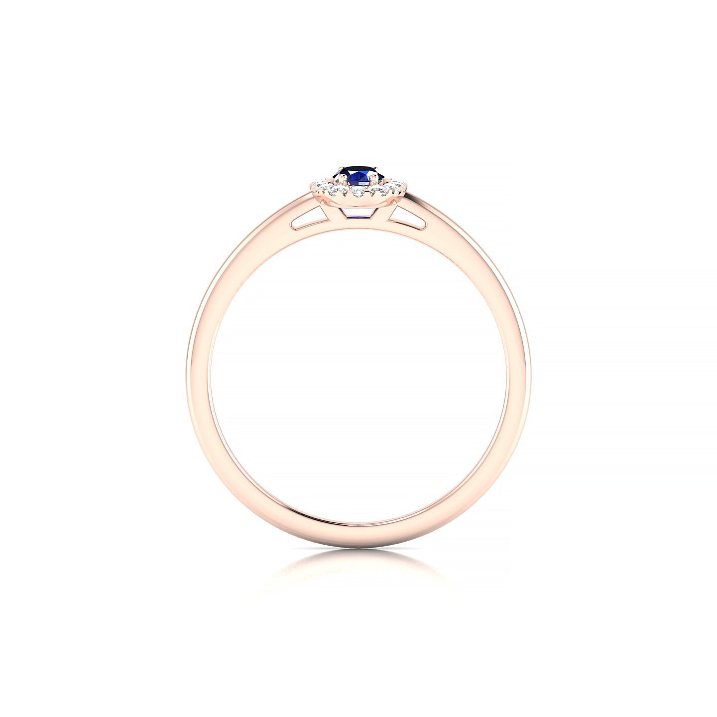 Solar | 18k Rose Gold 5 x 3 mm Oval Sapphire Ring