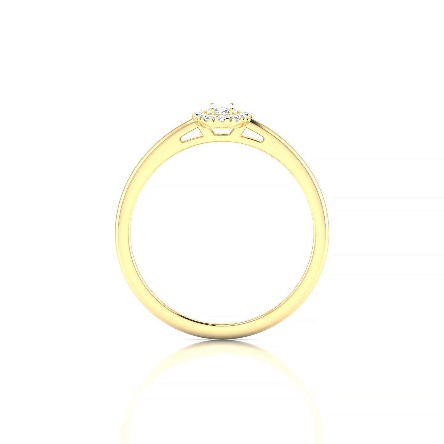 Solar | 18k Yellow Gold 5 x 3 mm Oval Diamond Ring
