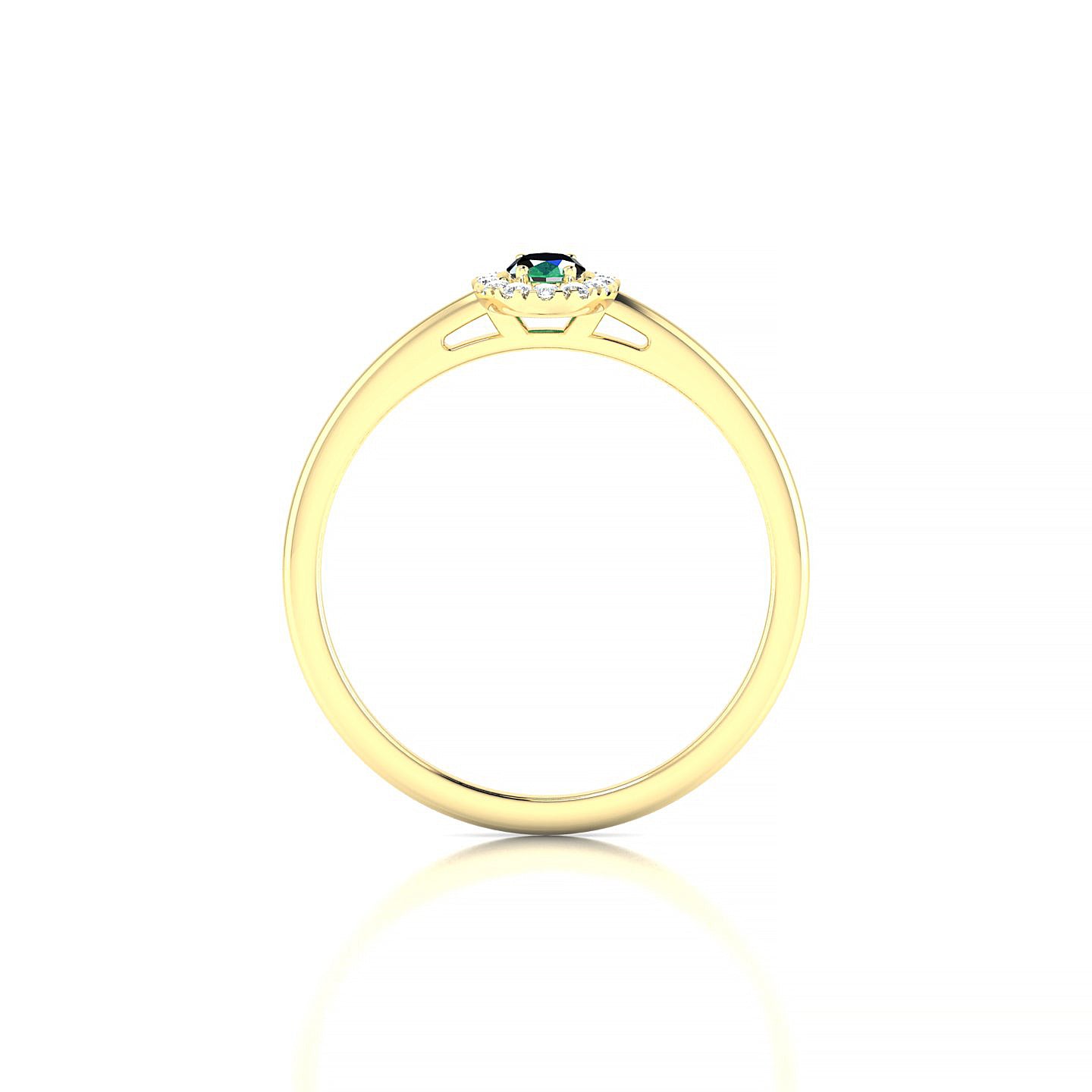 Solar | 18k Yellow Gold 5 x 3 mm Oval Emerald Ring