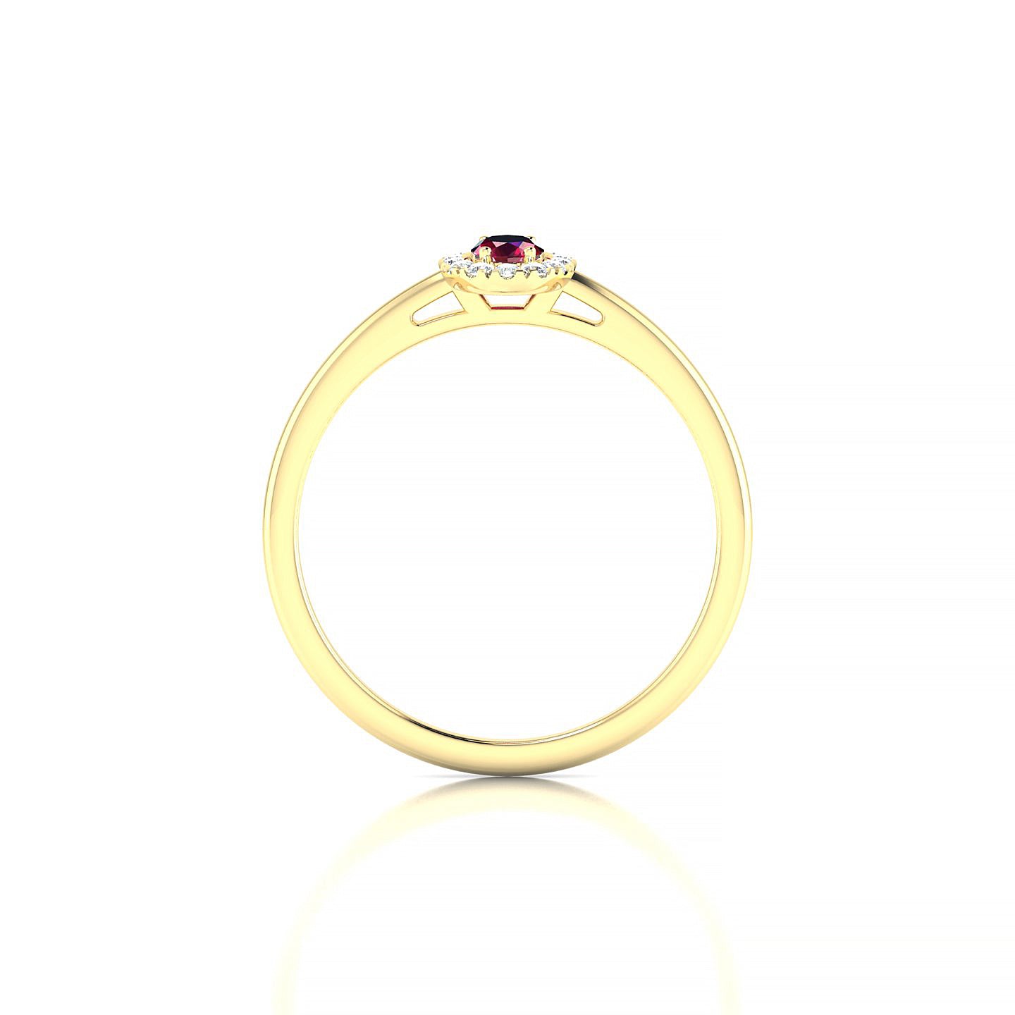 Solar | 18k Yellow Gold 5 x 3 mm Oval Ruby Ring