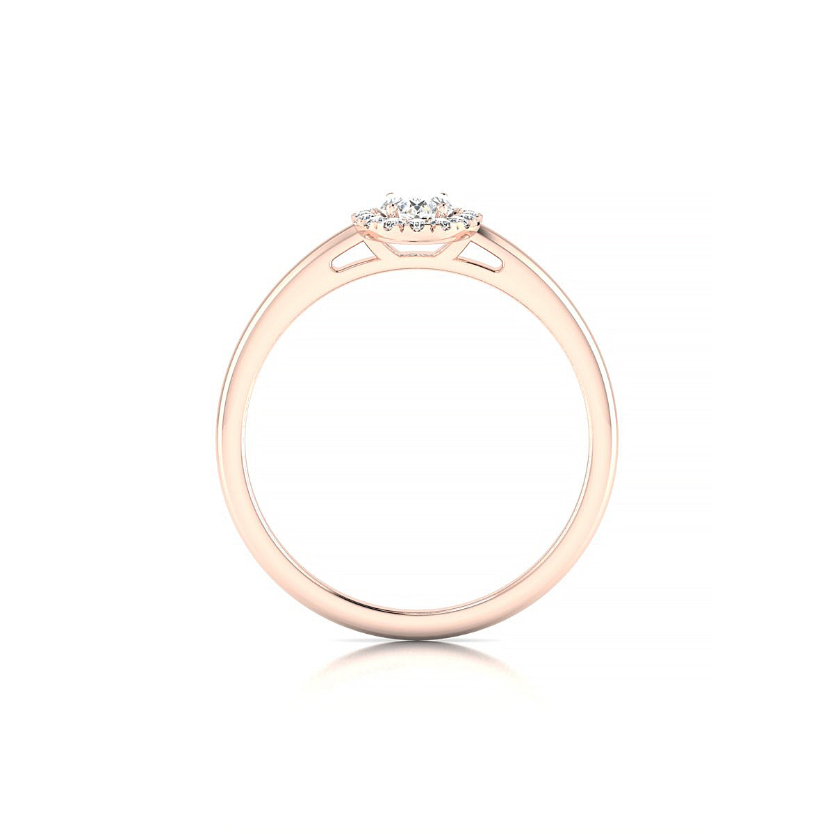 Solar | 18k Rose Gold 6 x 4 mm Oval Diamond Ring