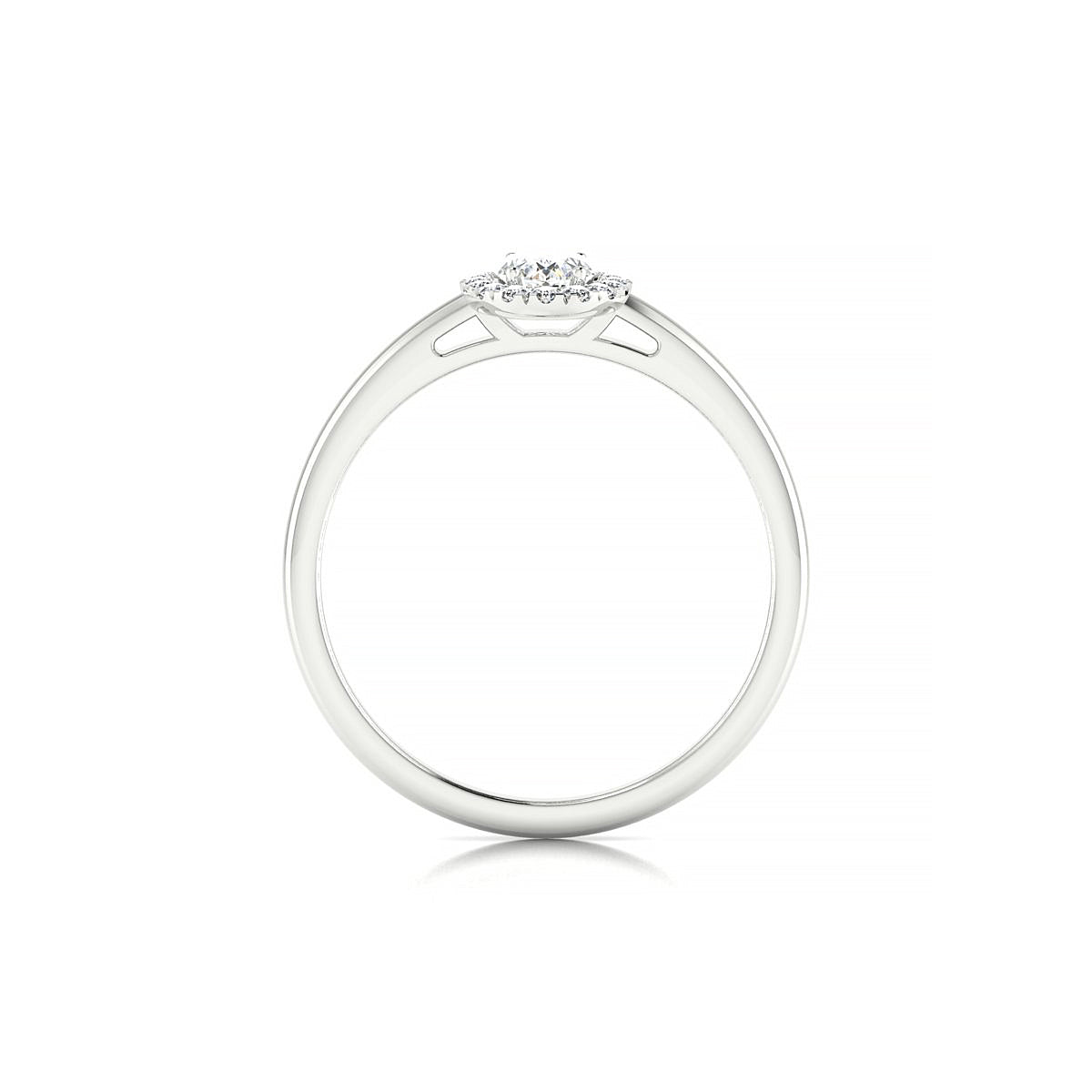 Solar | 18k White Gold 6 x 4 mm Oval Diamond Ring