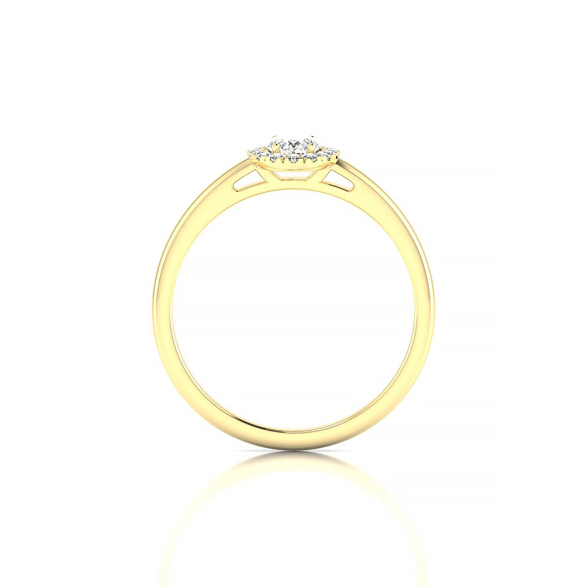 Solar | 18k Yellow Gold 6 x 4 mm Oval Diamond Ring