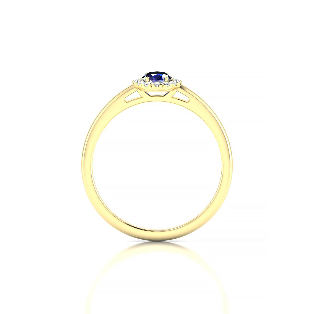 Solar | 18k Yellow Gold 6 x 4 mm Oval Sapphire Ring