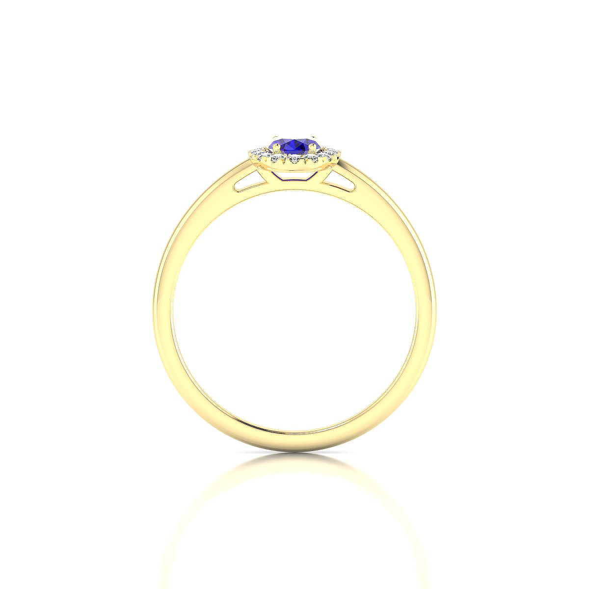 Solar | 18k Yellow Gold 6 x 4 mm Oval Tanzanite Ring