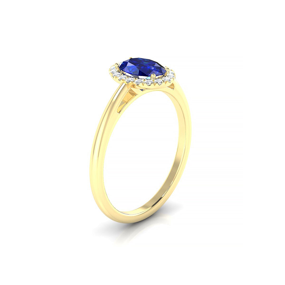 Solar | 18k Yellow Gold 7 x 5 mm Oval Sapphire Ring