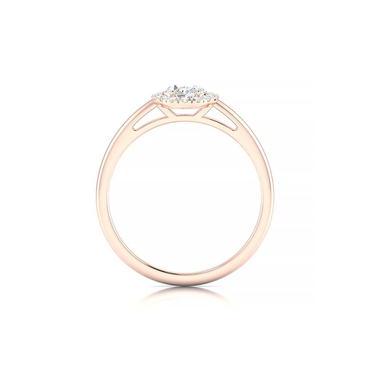Solar | 18k Rose Gold 7 x 5 mm Oval Diamond Ring