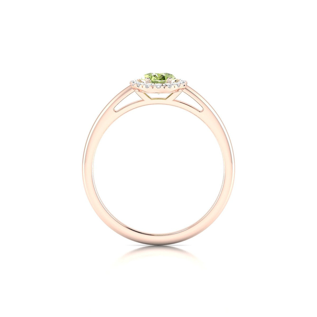 Solar | 18k Rose Gold 7 x 5 mm Oval Peridot Ring