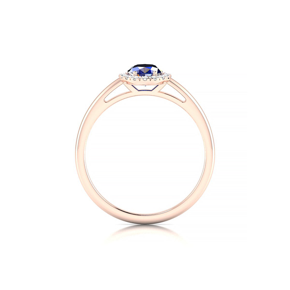 Solar | 18k Rose Gold 7 x 5 mm Oval Sapphire Ring