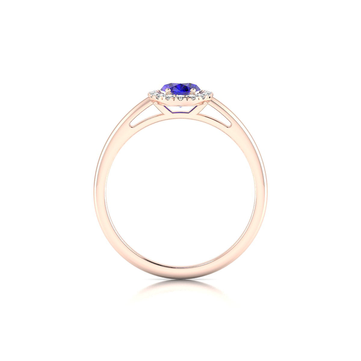 Solar | 18k Rose Gold 7 x 5 mm Oval Tanzanite Ring