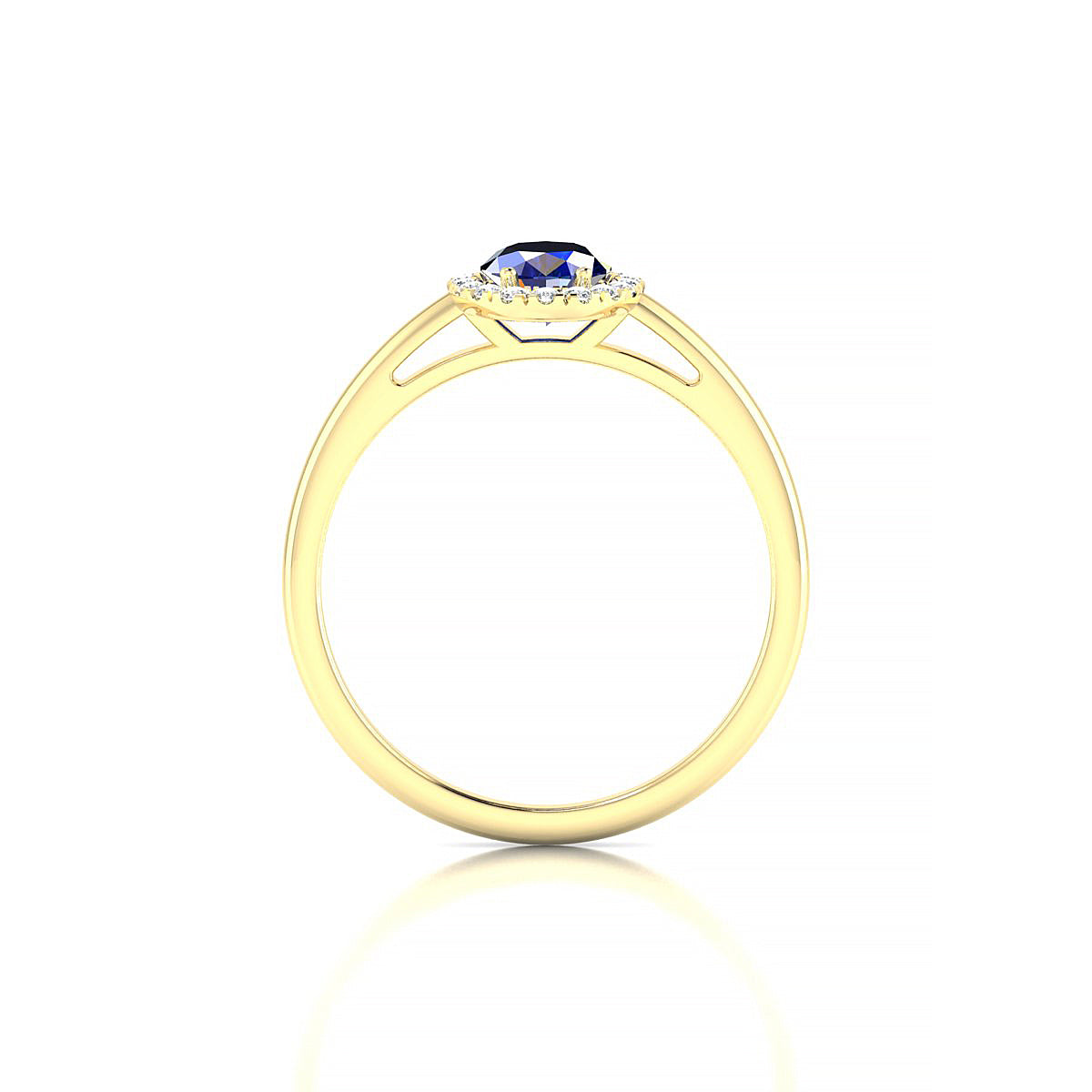 Solar | 18k Yellow Gold 7 x 5 mm Oval Sapphire Ring